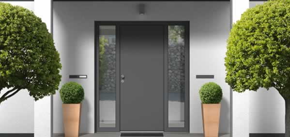 Alu-Haustür ideal für moderne Haustüren für Wohnhäuser im Raum Halle Hildesheim oder Nürnberg